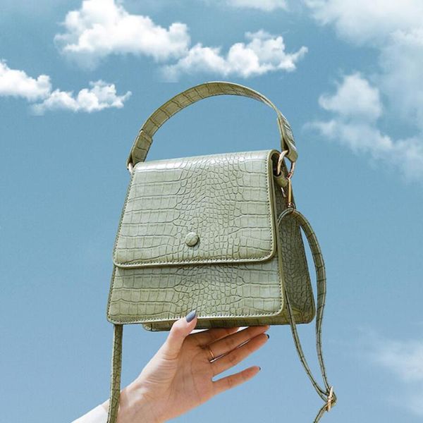 

crocodile pattern small tote bag 2020 summer new high-quality pu leather women's handbag travel shoulder messenger bag