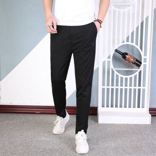 

2020 explosion elasticated pants loose drawstring slim fit casual sweat pants men fashion long solid color pants trousers men sw