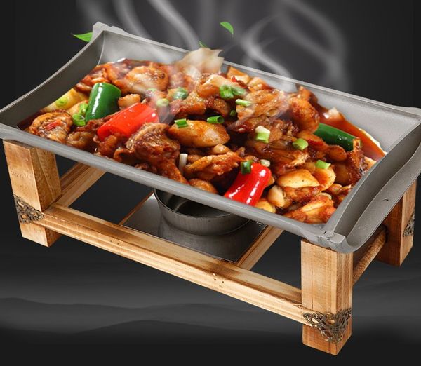 

non-stick grilled fish dish barbecue grills commercial l restaurant aluminum grilled pan teppanyaki household 069