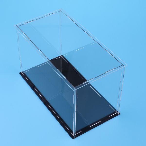 

clear acrylic display case dustproof model figures protection box 50x20x22cm