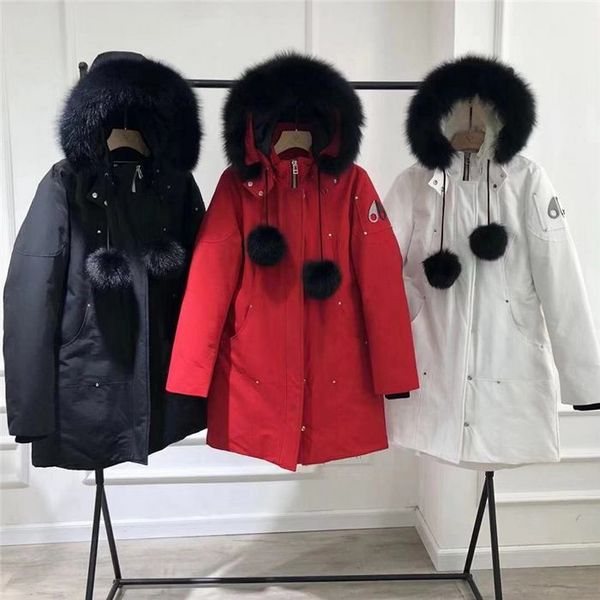 

women's hooded down jacket loose waterproof long down jacket winter outdoor clothing thick warm winter clothing 2019 new parker coat qq, Black