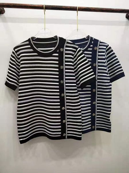 

14 2020 весна бренд тот же стиль свитер обычный пуловер круглый вырез роскошный свитер черный розовый синий панелями женская одежда цянь, White;black