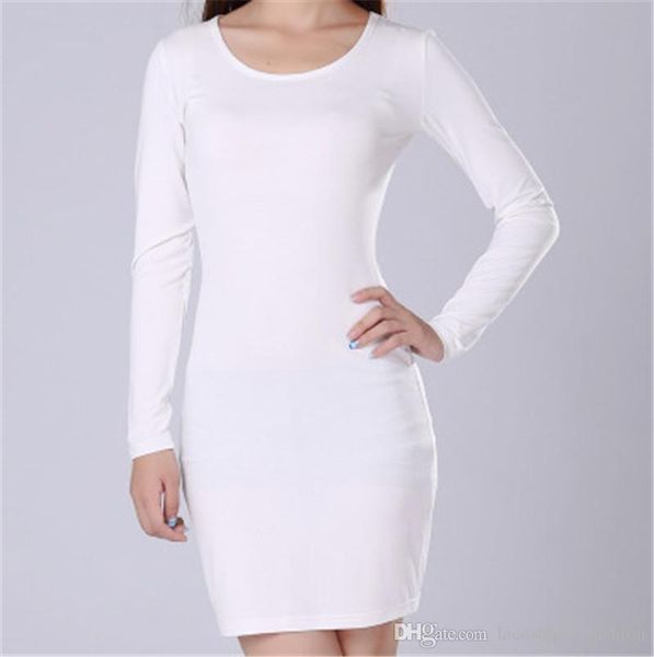 

womens designer solid dress slim donna all match bottoming skirt fashion female long sleeve round collar dresses, Black;gray