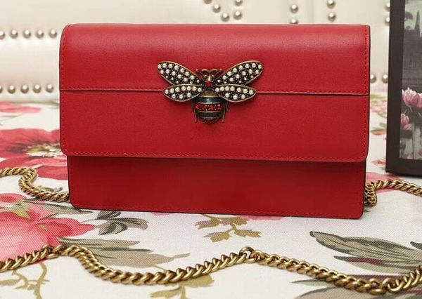 

dhl 5a 476079 w20cm queen margaret mini bag,metal bee with pearls and crystals,with box dust bag