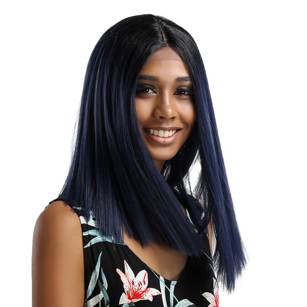 Long Straight Hair Wigs For Women Brazilian Black Lace Front Full