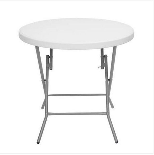 

wholesales 32inch round folding table outdoor folding utility table white