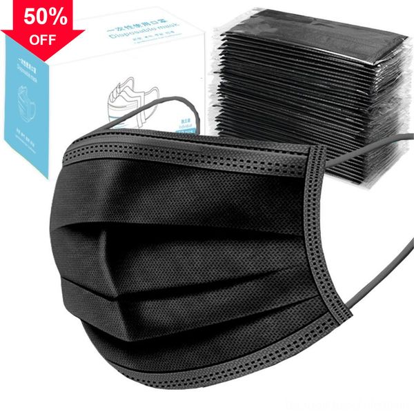 

akQbs Одноразовая Face 3-слойный Food Защитная маска Рот пыли Защита, Haze Бактерии для лабораторных работ, услуг по безопасности, MenWo