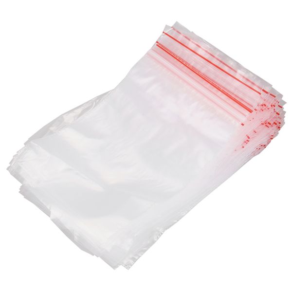 

new-clear grip self press seal resealable polythene zip lock plastic jewelry 100pcs 9x13cm