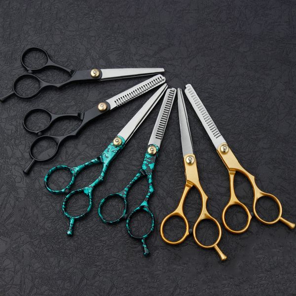 

hairdressing scissors kits stainless steel hair cutting shears set thinning texturizing scissors professional barber salon home shear kit