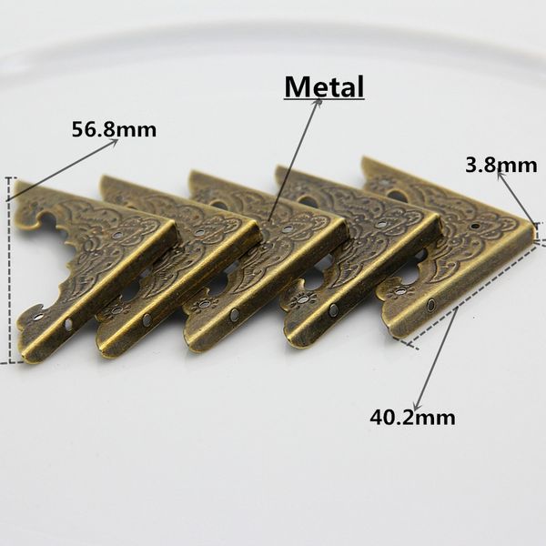 

12pcs diy antique brass jewelry bronze decorative books wine gift box wooden corner protector guard for home crafts decoration other decorat
