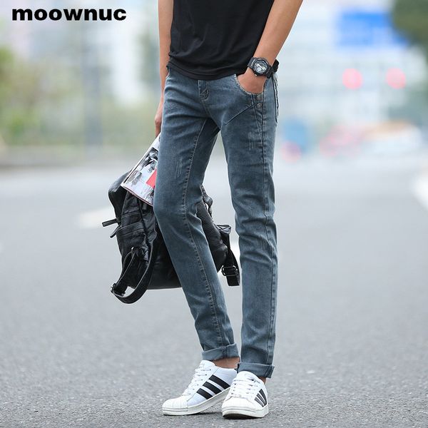 

2019 new arrival spring casual slim stretch jeans for men men's pencil pants heavyweight skinny jeans men, Blue