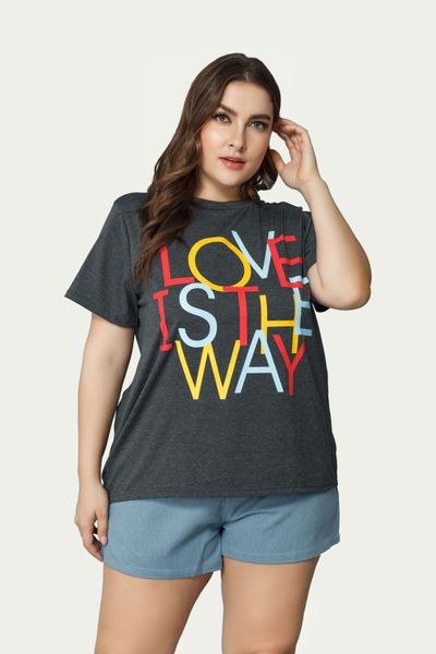 

2020 womens designer tshirt new casual letter print loose plus size short sleeve tees female, White