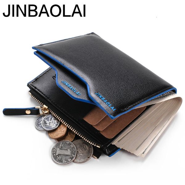

jinbaolai men's short wallet wallet draw card korean version zipper driver's card casual practical ing, Red;black