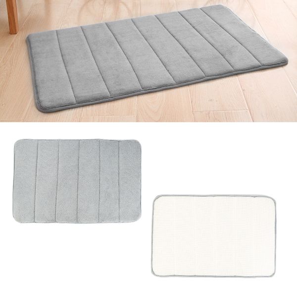 

1pcs non-slip memory foam bathroom mat home bathroom soft coral fleece carpets super absorbent washable