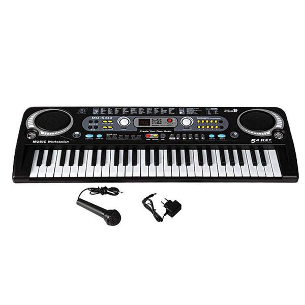 

54 keys digital electronic keyboard & microphone electric led size