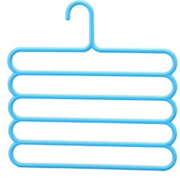 

shelf plastic five-layer random color device pants rack scarf holder clothes belt tools coat hanger s-type bathroom saving space wh0238