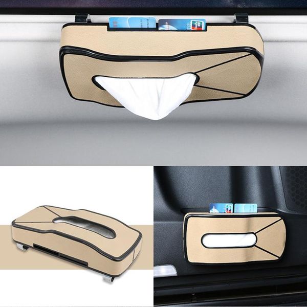 

multifunctional pu leather tissue box holder sports car shape with card slots high-quality leather fashionable atmosphere