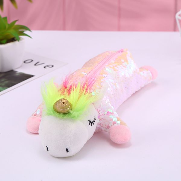 

unicorn pencil case kawaii estojo escolar sequin school supplies estuche escolar trousse scolaire stylo kalem kutusu pencilcase