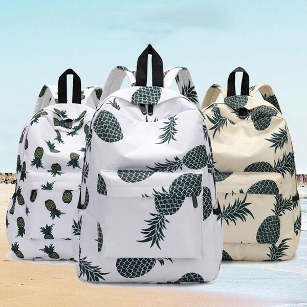 

sleeper #4005 fresh style women backpacks pineapple print bookbags female travel backpa bolsos mujer mochila femenina da