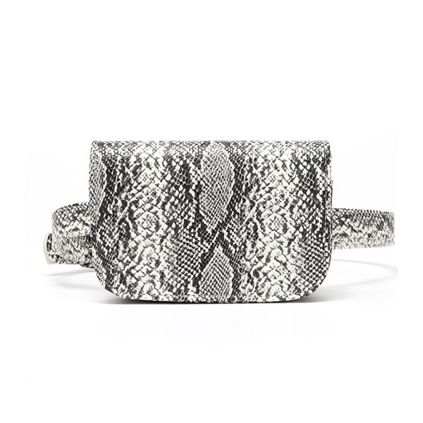 snake print belt bag