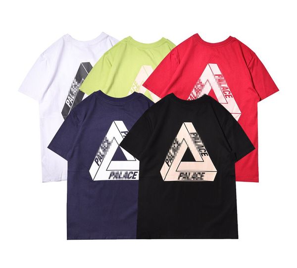 

designer men women classic shirts summer fashion luxury mens tees brand t-shirt short sleeve triangle pattern mens streetwear 2020752k, White