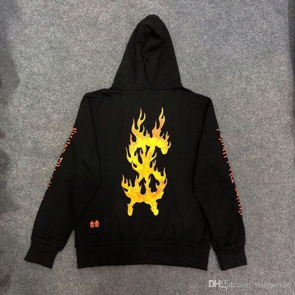 

19ss new hip-hop flaming dollar travis scott astroworld hoodie sweatshirts mens kanye west hip hop high street world pullover, Black