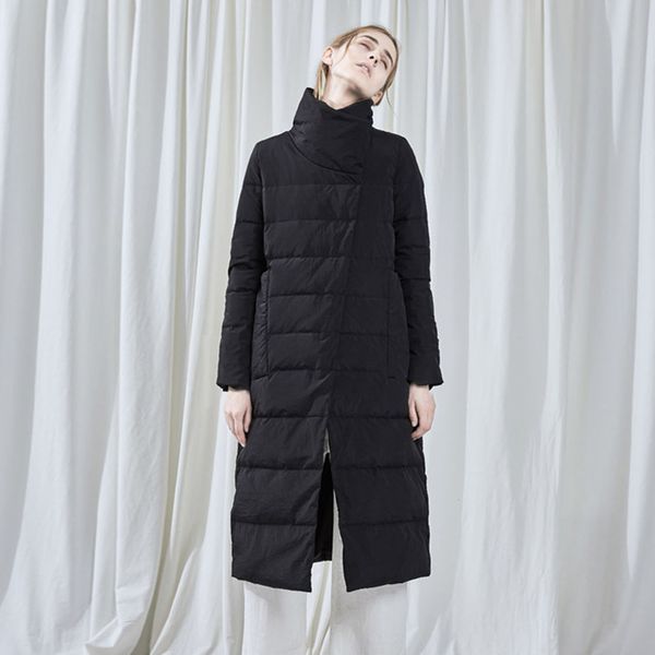 

winter 2019 new ladies cotton padded jackets female casual red long parkas zipper leisure black white straight warm thick parkas