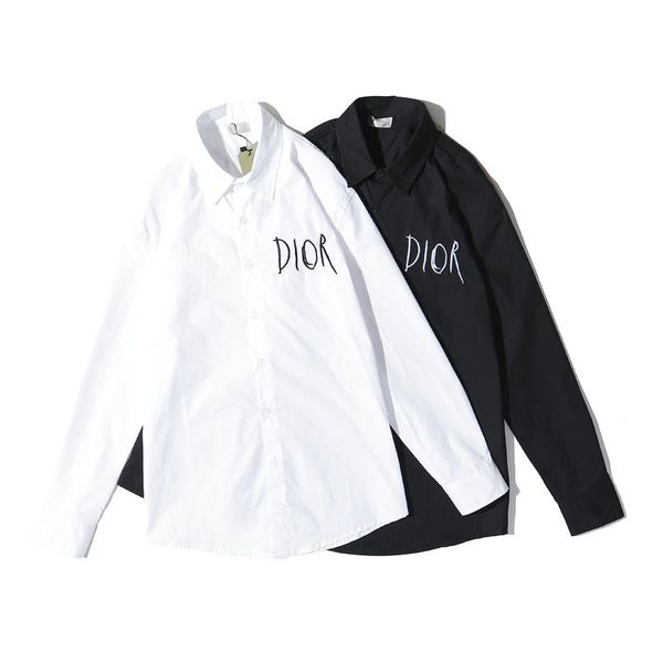 

trendy men new tuxedo shirt male brand 2020 long sleeve mens embroidery shirts slim fit streetwear casual men's social dress shirts  t, White;black