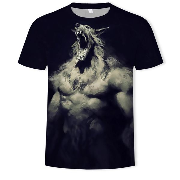 

mens designer summer breathable t-shirt monster 3dt shirt digital printing short sleeve, White;black