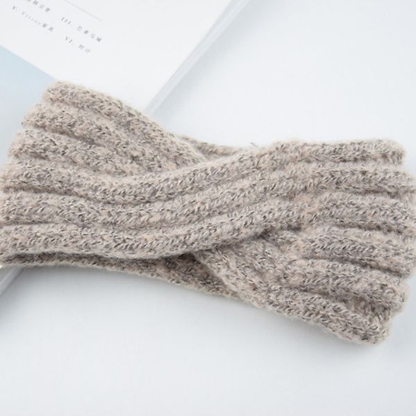 

bows elastic hairbands knitted winter ear warm head wrap wide hair accessories headband for women indoor yoga fitness headwrap