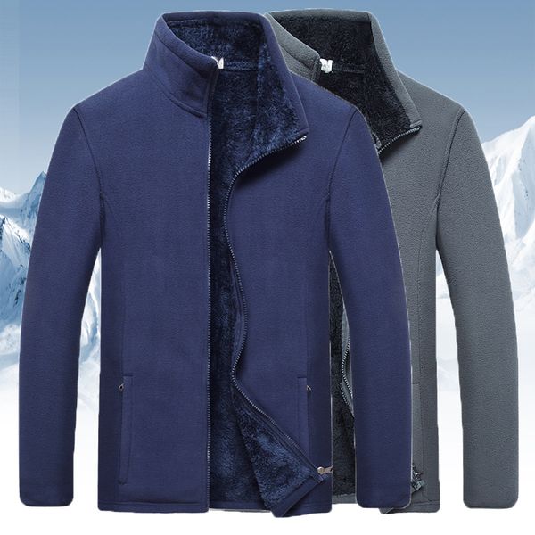 

men jacket winter new m-5xl 6xl parka mens coat plus velvet thickening warm jackets solid color leisure windbreaker fleece coats, Black;brown