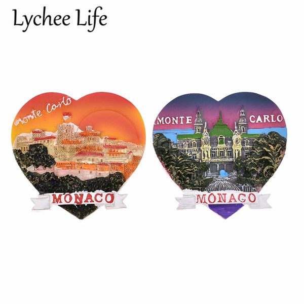 

монако scenic холодильник стикер famous вид формы сердца магнит на холодильник сувенир подарочный современный дом кухня украшения