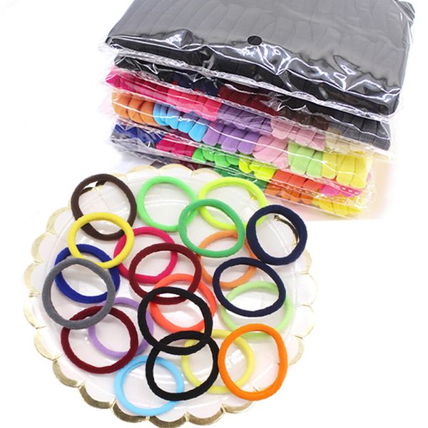 

50pcs/set women hair accessories rubber bands scrunchy elastic hair bands girls headband decorations headwear, Golden;white