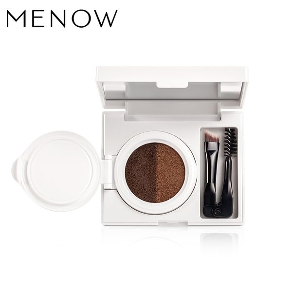 

menow new arrival two color air cushion eyebrow cream waterproof lasting lock color with two brush whole sale l1704