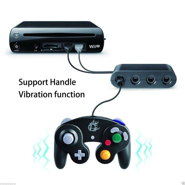 

адаптер контроллера. super smash bros для коммутатора game-куба адаптера для wii u, pc. поддержка turbo и вибрации особенности