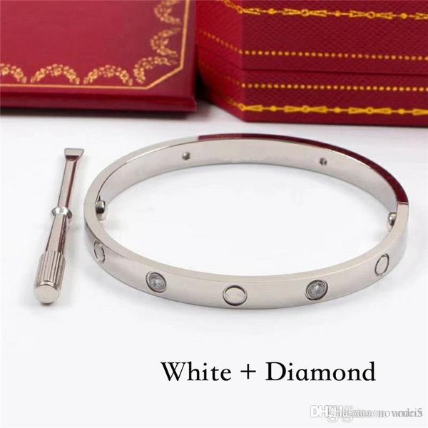 

brand designer bracelets for women and mens bracelet love designer bangle designer jewelry women bracelets drop ship, White