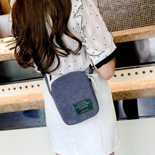 

mini crossbody bags ladies fashion women pure color corduroy zipper soft crossbody bag phone bag shoulder schoudertas dames