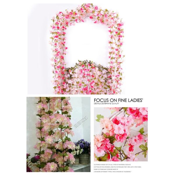 

sakura vine jellyfish artificial flower wedding flowers non-woven fabrics fake flowers rattan garden home decoration