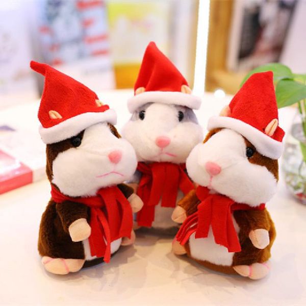 

Electric Plush Toys Christmas Style Cute Electric Hamster Recording Children's Plush Toys Meeting Nod/learn To Speak/walk Gifts