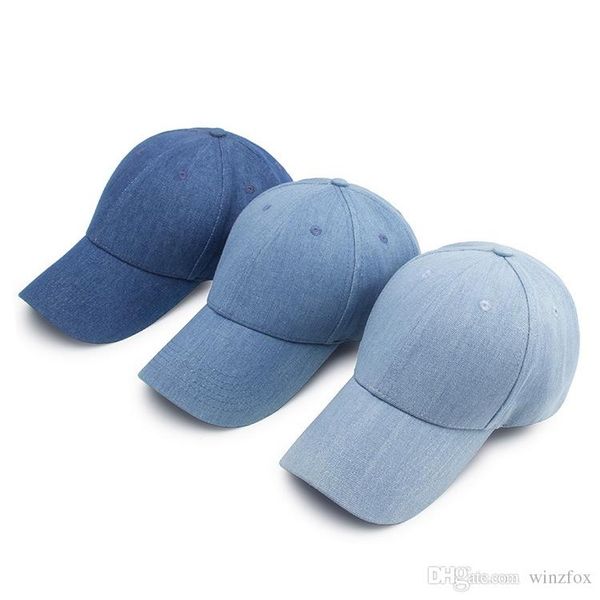 Men Plain Washed Cap Style Cotton Adjustable Baseball Cap Blank Solid Hat Casual