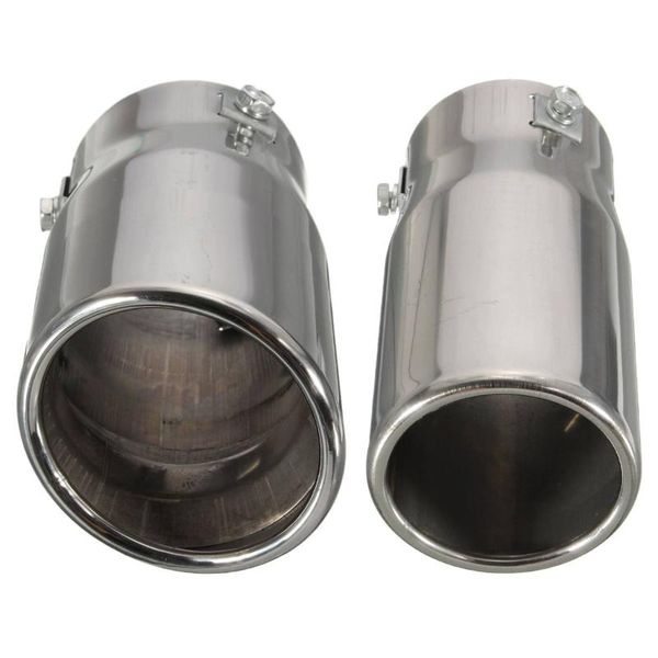 

flat beve vehicle car auto chrome exhaust pipe tip muffler steel stainless trim tail tube car rear tail throat liner accessories