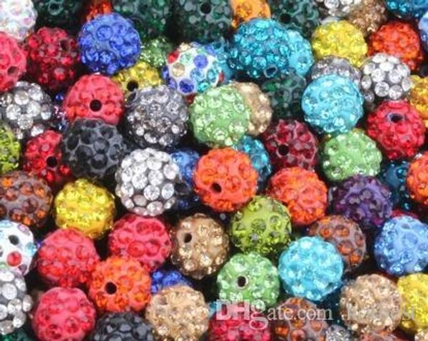 

10mm 150pcs/lot mixed micro pave crystal crystal bead bracelet necklace beads.spacer beads lotrhinestone diy spacer x82