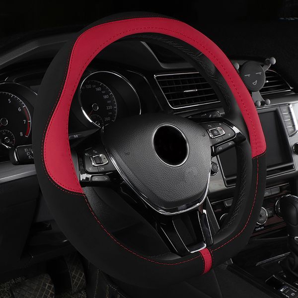 

leather car steering wheel cover auto accessories for 500 500l 500x, fiesta st focus st, geely atlas