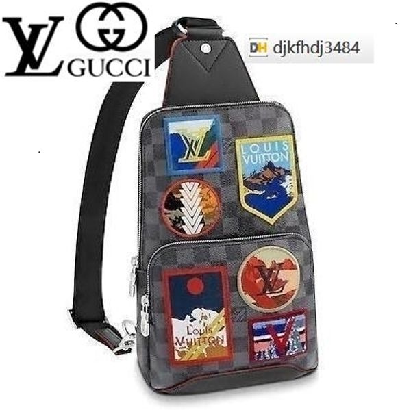 

163x n44055 avenue sling bag fashion men belt bag real caviar lambskin le boy chain flap bag handbags shoulder messenger bags totes