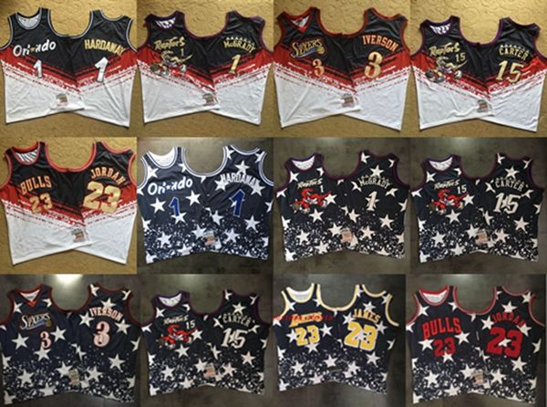 

mitchell & ness independence day fashion swingman basketball jersey 1 hardaway 1 mcgrady 3 iverson 15 carter 23 james 23 michael jd jerseys1, Black;red