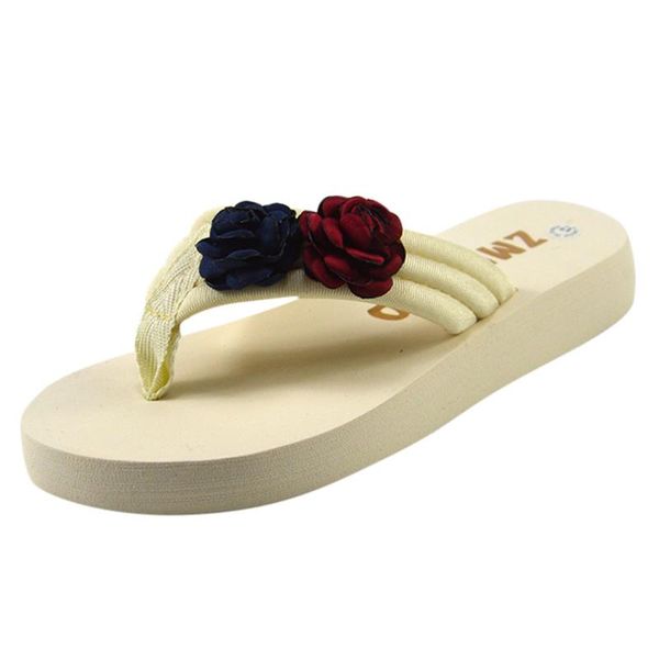 

fashion women sandals casual solid flower slippers shoes casual ladies slip on woman solid color beach shoes 9327515, Black