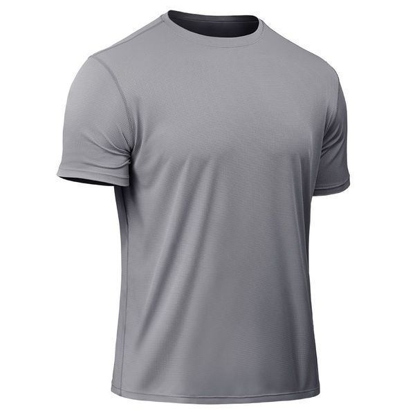 

fitness running shirts men short sleeve speed dry shirts print stitching sports running training high-elastic tight-fitting, Black;red