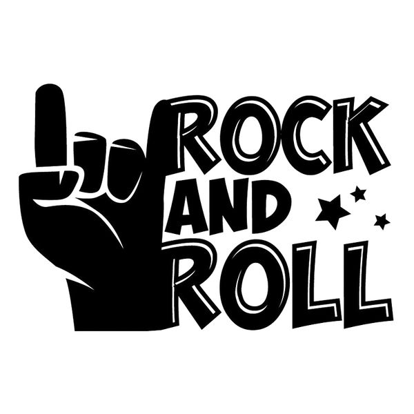 

16*10.6cm rock and roll decal sticker cool graphics motorcycle suvs bumper car window lapcar stylings