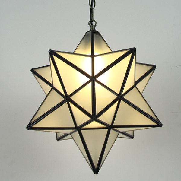Loft Vintage Pendant Lamp Light Shooting Star Tiffany Glass