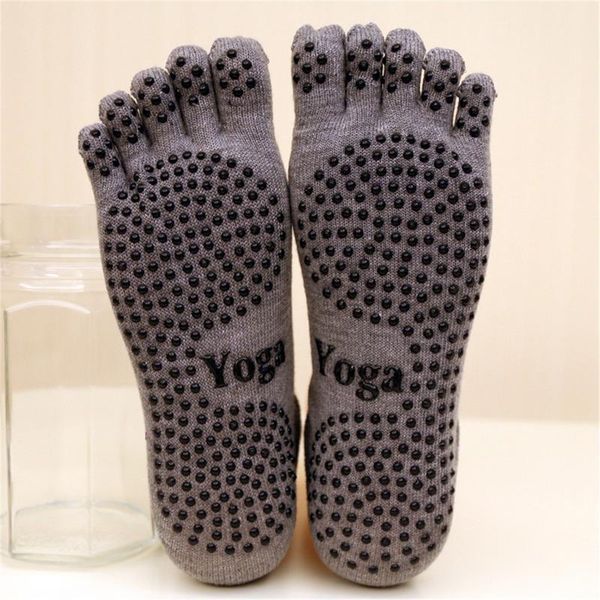 

new non-slip cotton yoga socks women five-toes breathable socks dance pilates yoga, Black